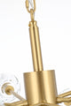 10 Light Pendant, Gold