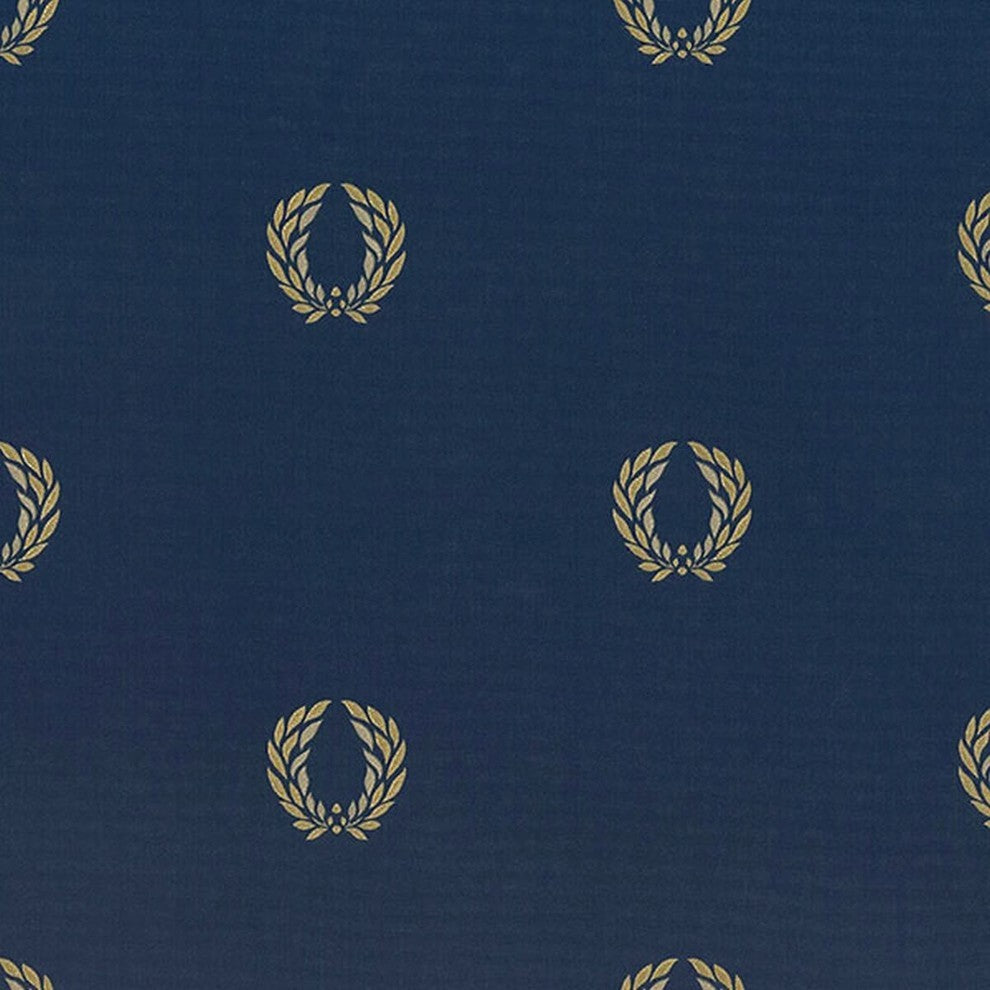 Silk Impressions 2, Contemporary Floral Blue, Beige Wallpaper Sample