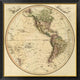 "Western Hemisphere, 1831" Framed Canvas Giclee by Daniel Lizars, 40x40"