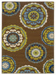Oriental Weavers Caspian Brown/Green Medallion Indoor/Outdoor Rug 6'7"X9'6"