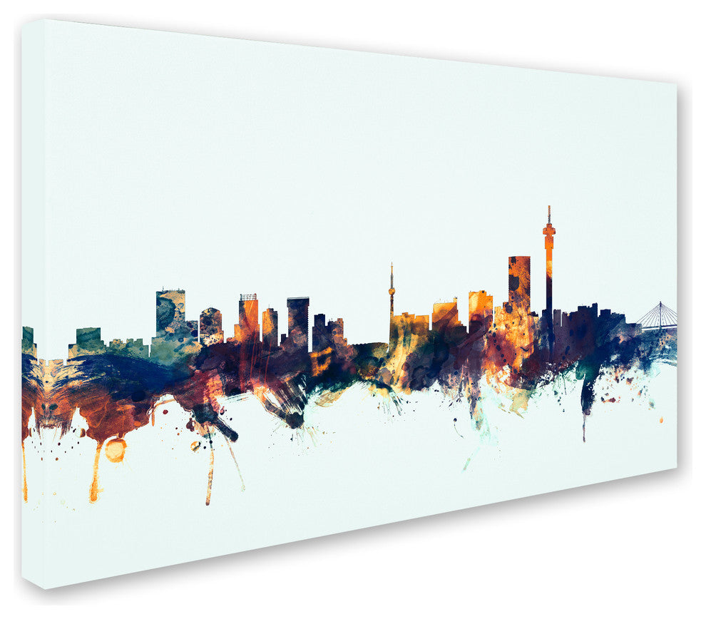 Michael Tompsett ''Johannesburg Skyline Blue'' Canvas Art, 22x32