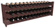 36-Bottle Scalloped Wine Rack, Pine, Walnut Stain