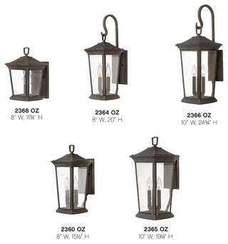Hinkley Lighting 2365 Bromley 3 Light 19-1/4" Tall Outdoor Wall - Oil Rubbed