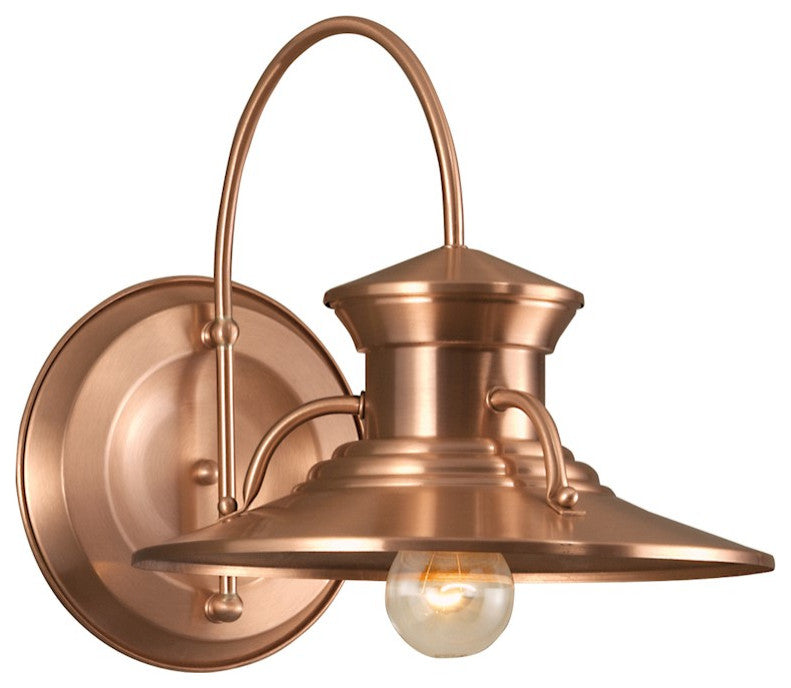 Norwell Lighting Large Budapest 1 Light Sconce, Copper 5155-CO-NG