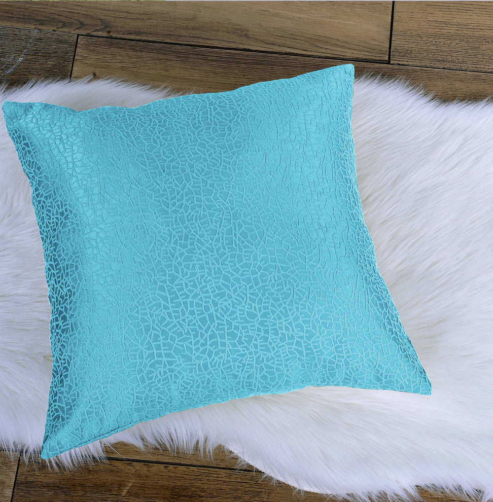 Angola Jacquard Pillow Shell and Valance Set, Crystal Blue, Pillow