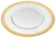 HomeRoots Round Gold Border Glass Charger Plate