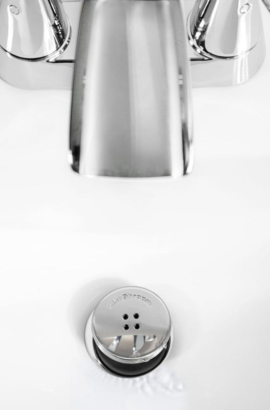 SinkShroom Round Drain Hair Catcher, Metallic, Silicone