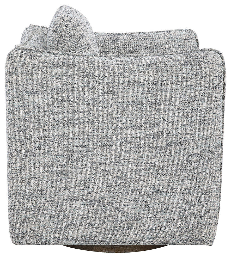 Uttermost 23820 Corben 30"W Hardwood Framed Polyester Accent - Blue / White