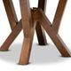 Alisa Walnut Brown 35" Wide Round Wood Dining Table