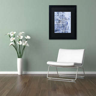 Michael Tompsett 'Chicago Street Map 2', Black Frame, Black Mat, 20x16