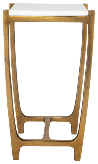 Uttermost Affinity White Marble Accent Table