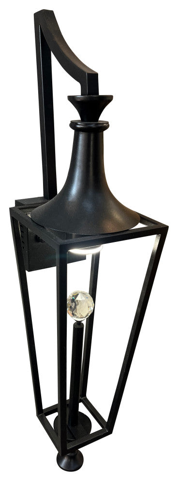 Bethel International LIGPA18 1-Light LED Outdoor Wall Sconce, Black