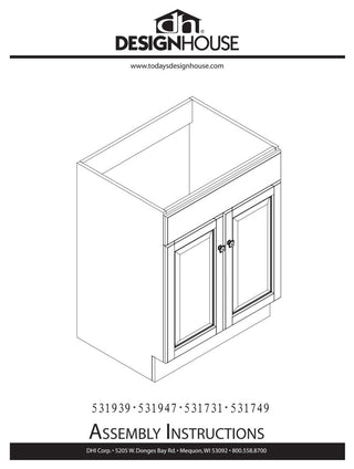 Design House 531731 Wyndham 24" Single - White