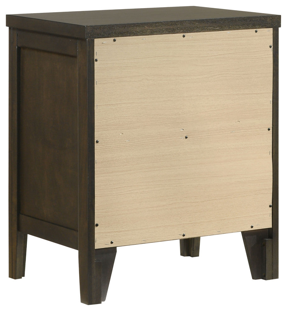 Wilkes 2-drawer Nightstand Bedside Table Dark Cocoa