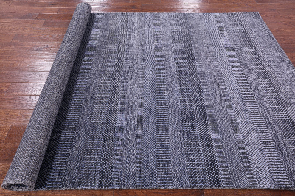Hand Knotted Wool and Silk Savannah Grass Rug 6' 0" X 9' 3" Q11927