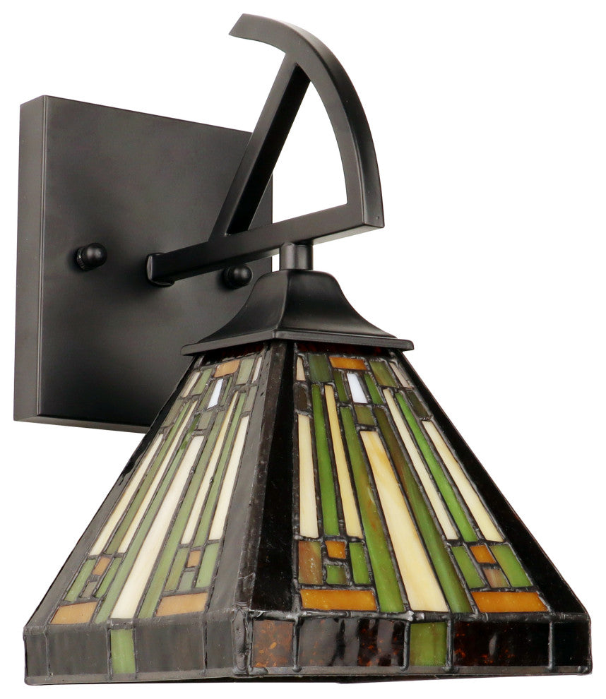 Innes Mission-Style 1-Light Wall Sconce 6" Shade