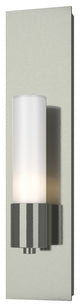 Pillar 1 Light Sconce, Sterling Finish, Opal Glass