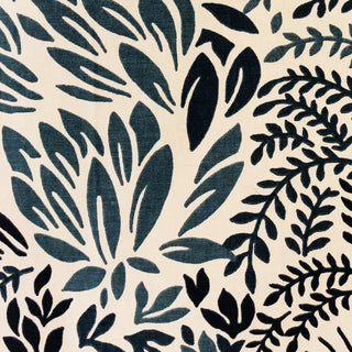 Leaf Snap Blue and Beige Luxury Throw Pillow, 20"x26" Standard