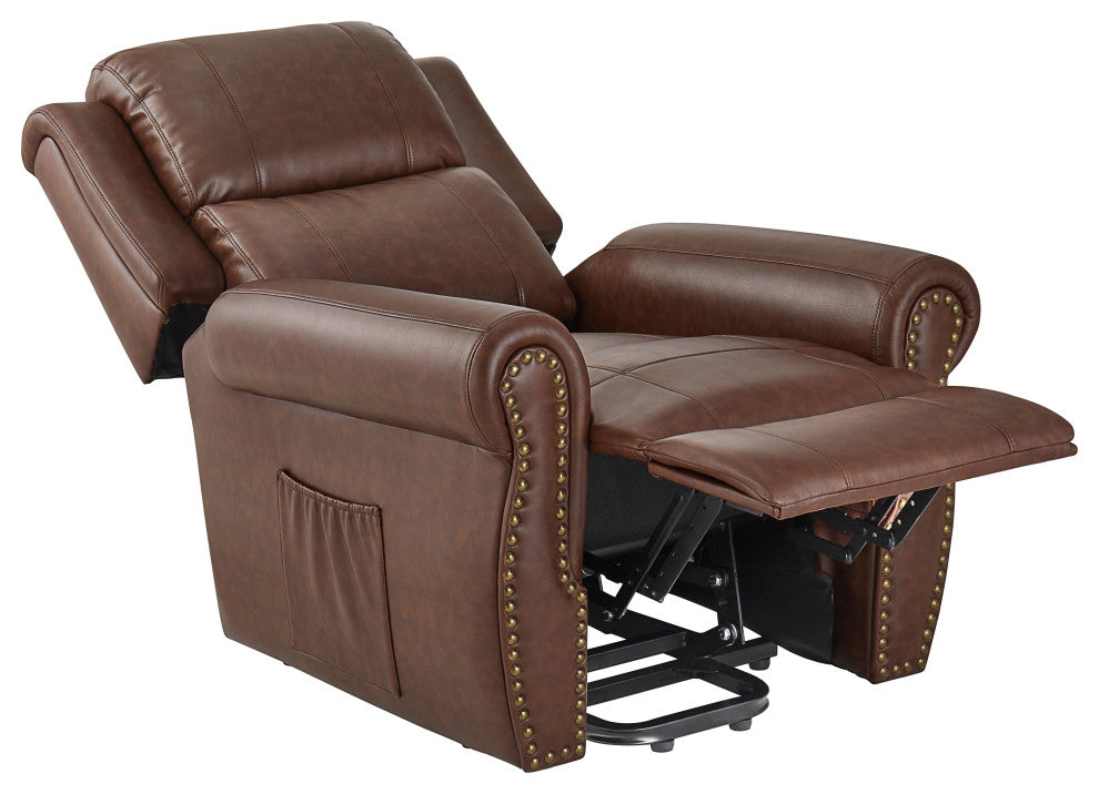 Hamilton Lift Chair, 33"x38x41, Brown