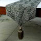 Decorative Table Runner Grey Jacquard Silk, Beaded Tassels - Celestial Paisley