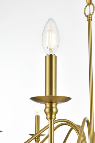Living District Rohan 42" Chandelier in Satin Gold