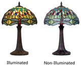 Empress Tiffany-Style Dark Bronze 1 Light Table Lamp 12" Shade