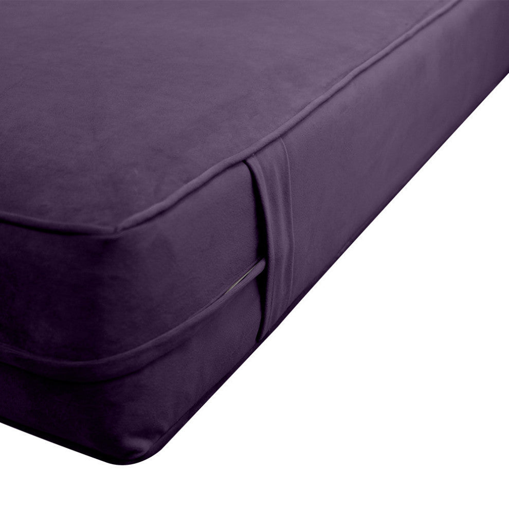 Same Pipe 6" Twin-XL 80x39x6 Velvet Indoor Daybed Mattress |COVER ONLY|-AD339