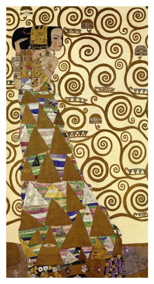 "The Stoclet Frieze (left)" Digital Paper Print by Gustav Klimt, 20"x38"