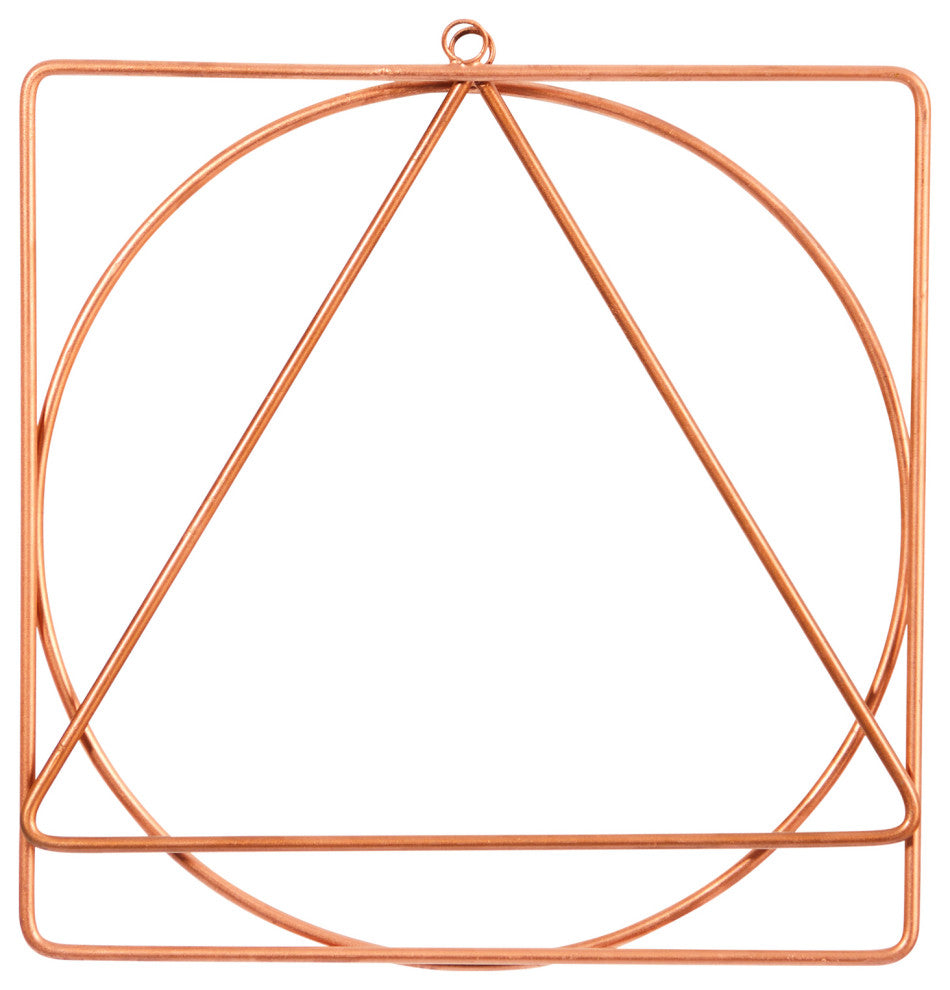 10" Metal Geometric Circlet Wall Art Decor, Set of 3