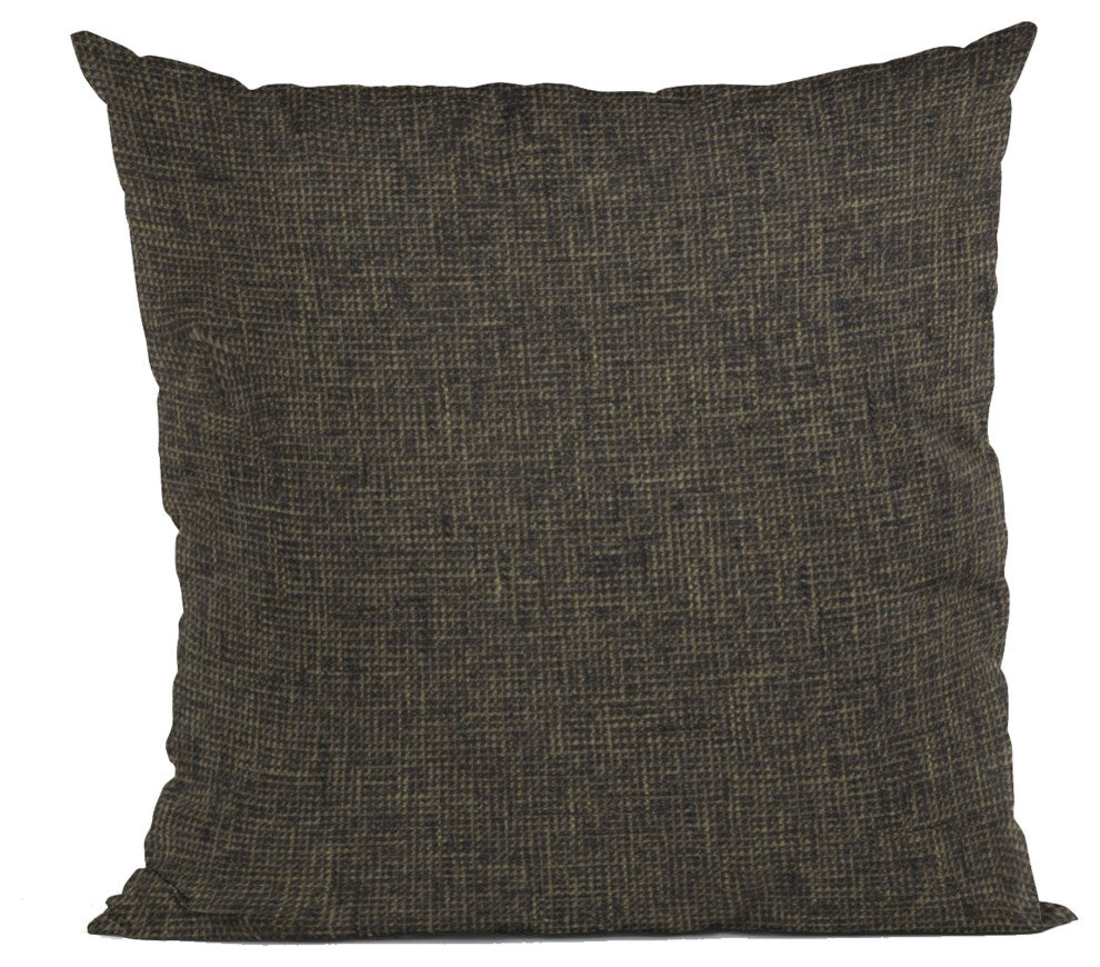 Espresso Waffle Textured Solid Luxury Throw Pillow, Double sided 18"x18"