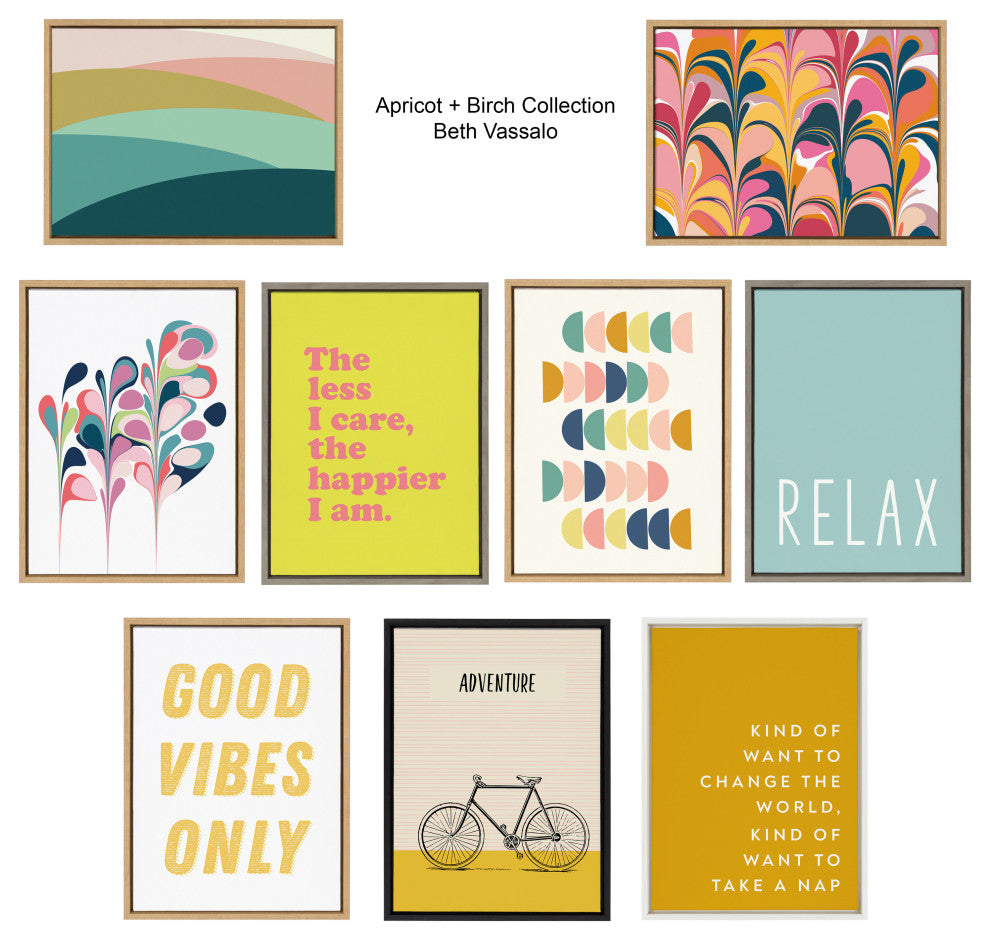 Sylvie Always an Adventure Framed Canvas by Apricot and Birch, Natural 18x24