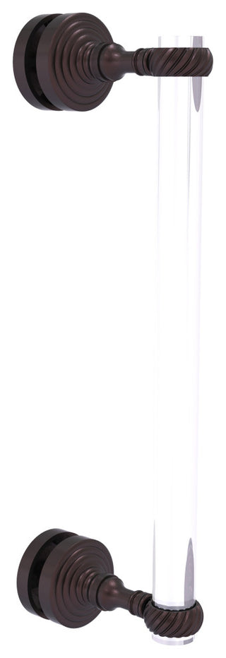 Pacific Grove 12" Twisted Accent Single Side Shower Door Pull, Antique Bronze