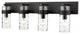 Zlite 3035-4V-MB 4-Light Vanity, Clear