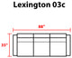Lexington 3 Piece Outdoor Aluminum Patio Furniture Set 03c Black