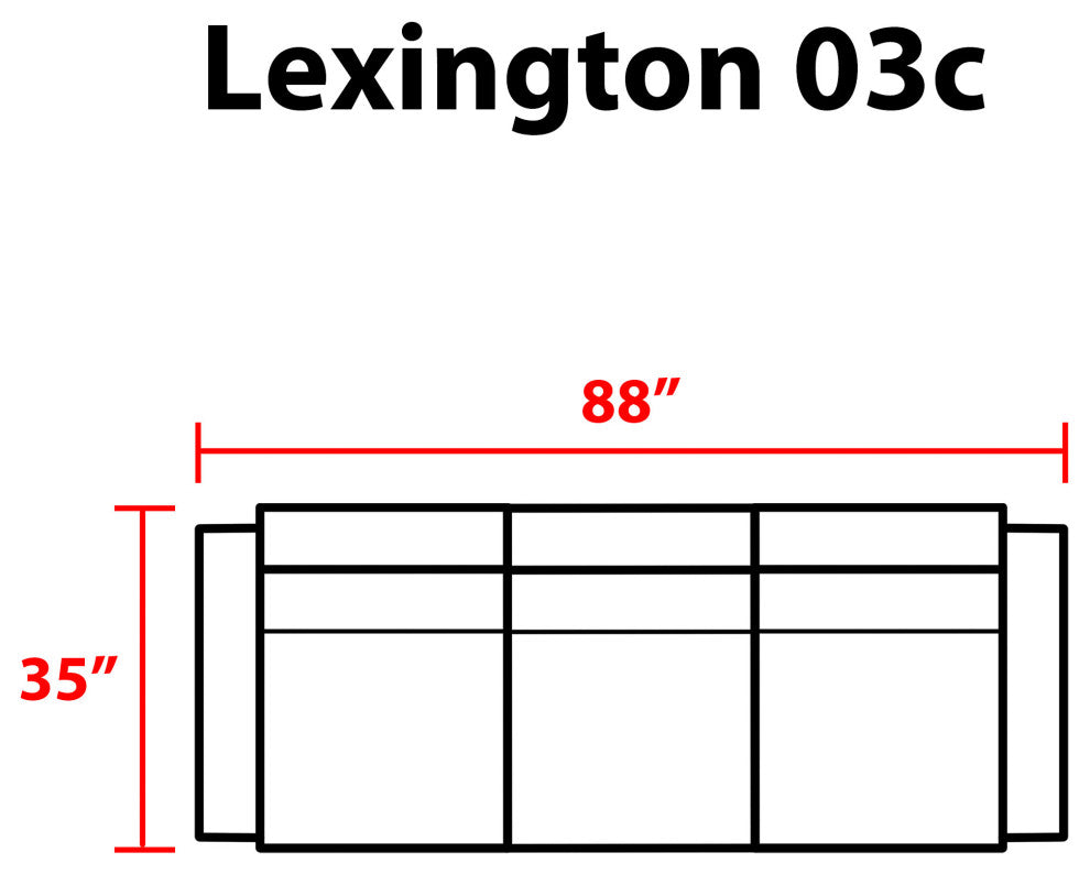 Lexington 3 Piece Outdoor Aluminum Patio Furniture Set 03c Black