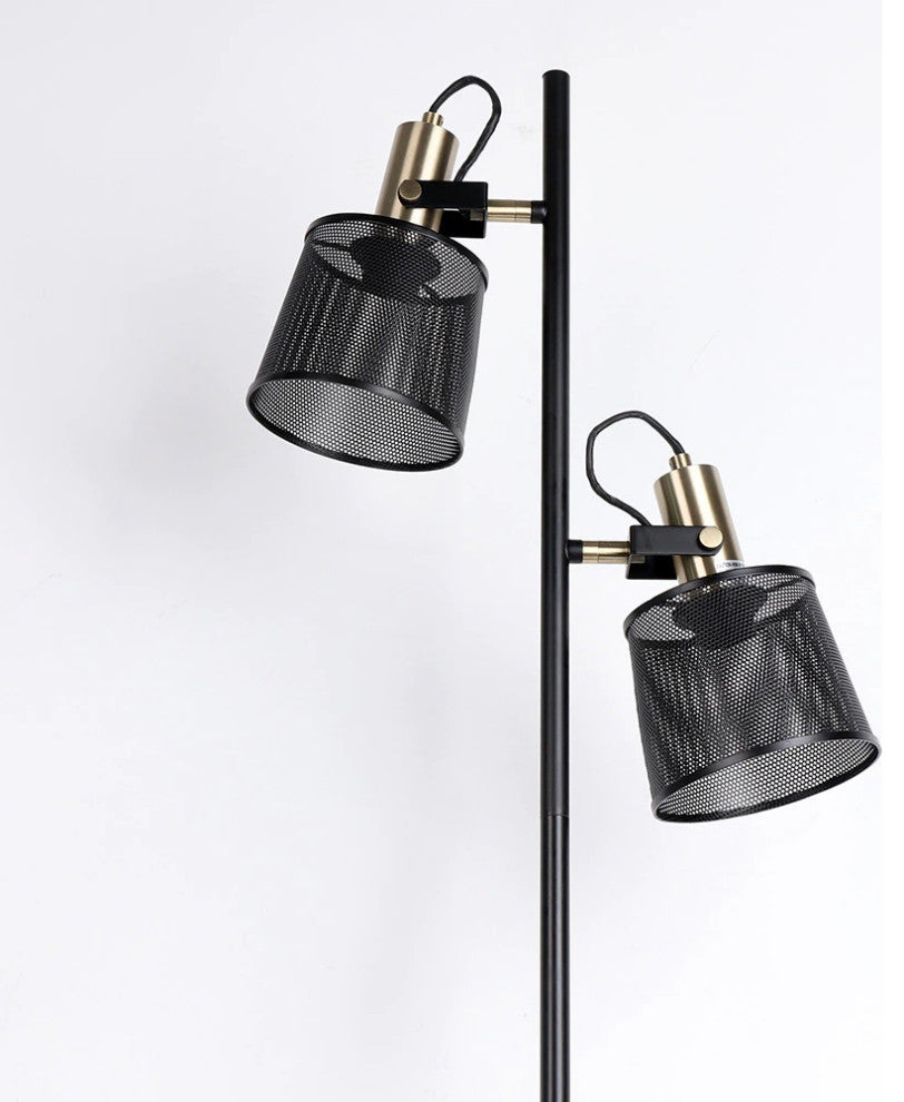 Vintage LED Adjustable Double Head Floor Lamp