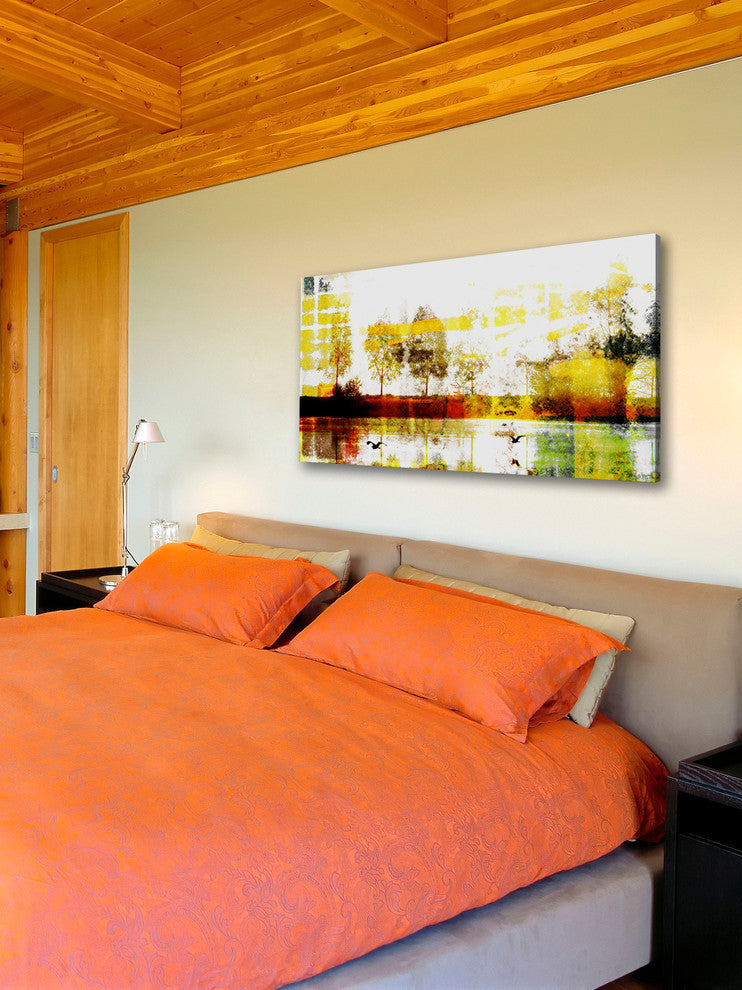 "Biscarrosse Lake" Fine Art Canvas Print, 24"x12"