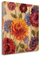 "Rainbow Dahlias Crop III" By Silvia Vassileva, Giclee on Gallery Wrap Canvas