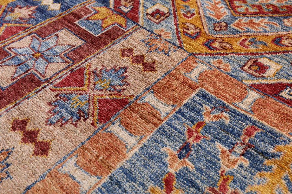 Super Kazak Hand Knotted Wool Rug 5' 0" X 6' 11" Q11099