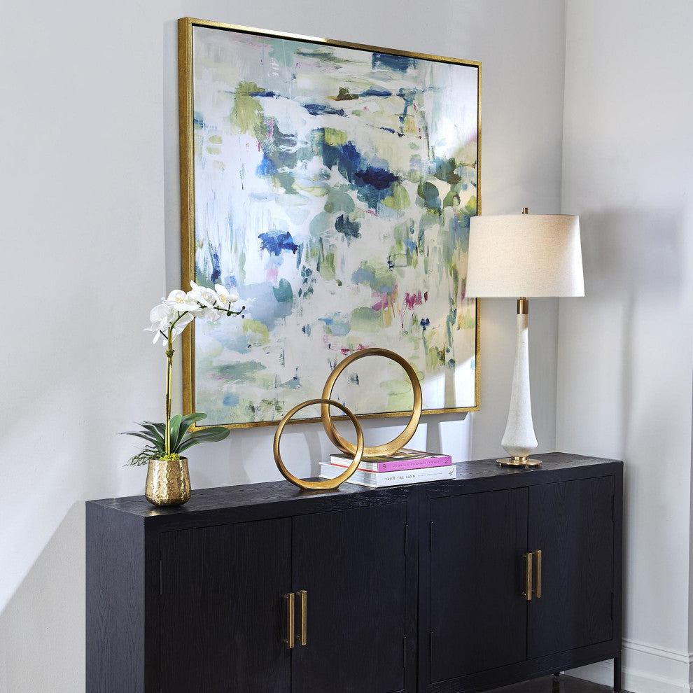 Uttermost 32331 Abstract Reflections 50" x 50" Framed Abstract - Multicolored