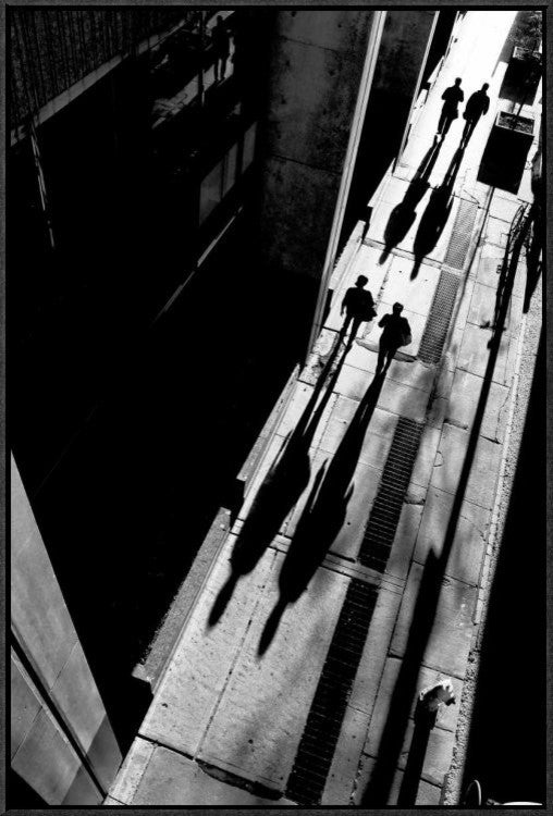 "Queen Street" Framed Canvas Giclee by Jian Wang, 21x31"