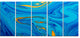 "Light Blue Abstract Acrylic Paint Mix" Canvas Print, 5 Panel