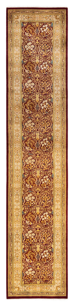 Tirupati, One-of-a-Kind Hand-Knotted Area Rug Red, 2'7"x12'10"