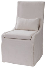 Uttermost Coley White Linen Armless Chair