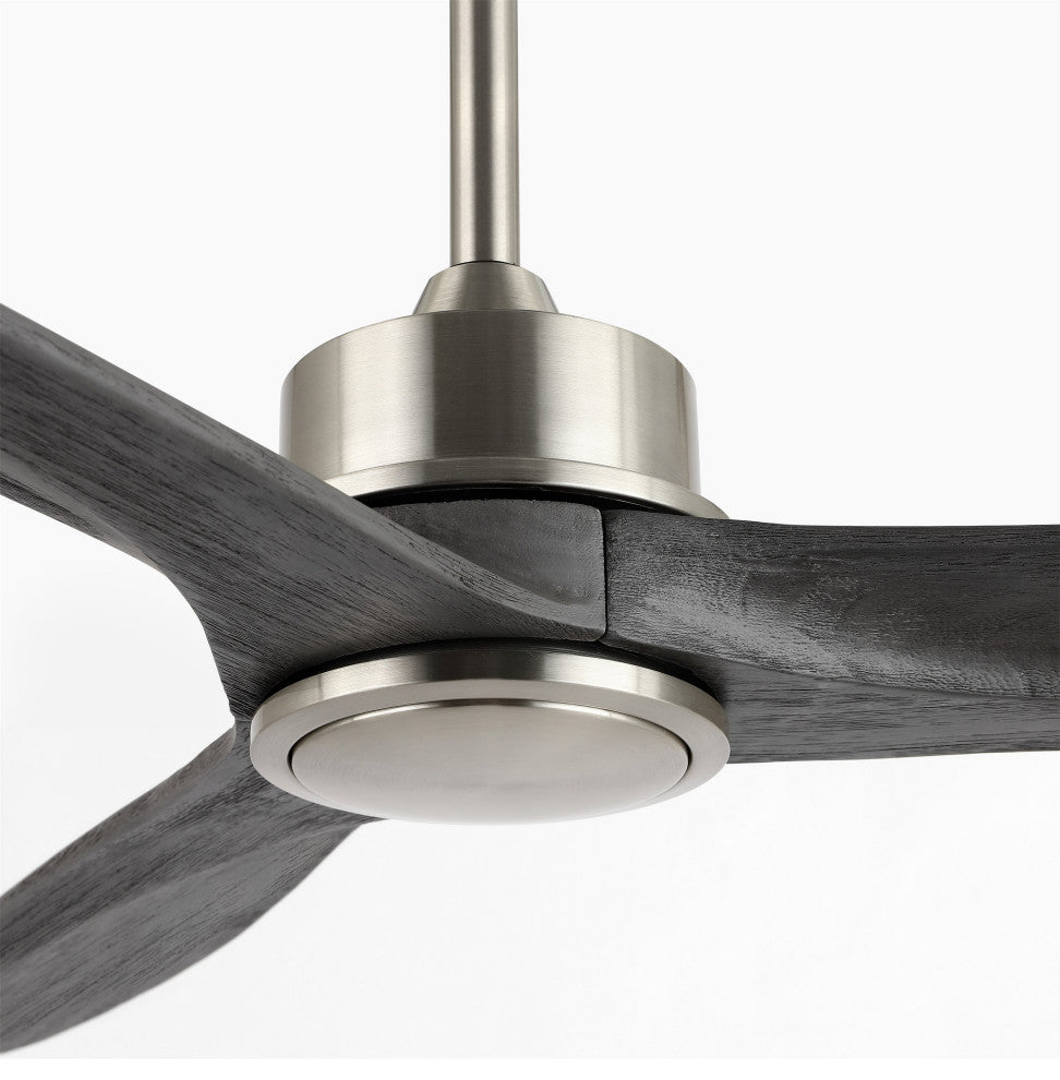 60" 3-Blade Reversible DC Motor Ceiling Fan with Remote, Brushed Nickel