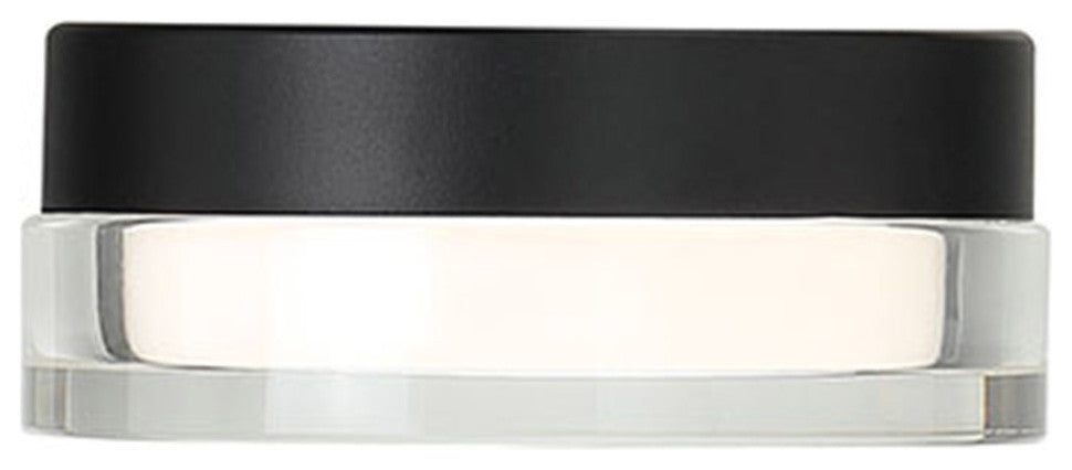 Dot 6" LED Round Flush Mount 3000K, Black