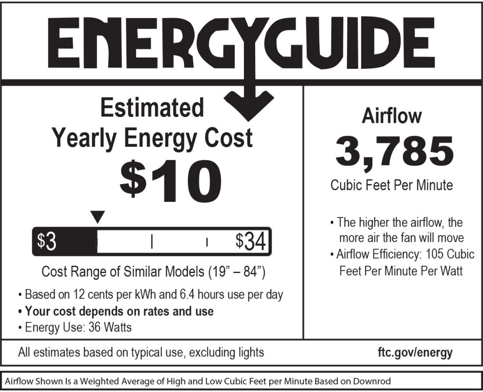 Hinkley Indy 56" Indoor/Outdoor Ceiling Fan, Matte Black