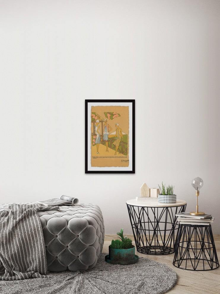 "On the Terrace" Framed Painting Print, 20"x30"