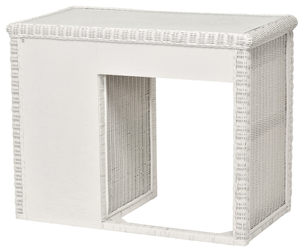 Santa Cruz Computer Desk and Chair Set, White