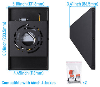 2 Pack 5CCT LED Wall Sconce, 100-277V Porch Light, 10%-100% Dimmable